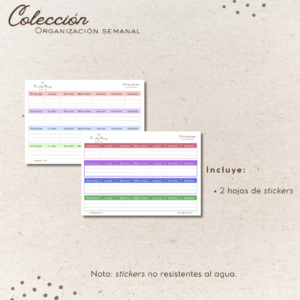Colección - Organización semanal