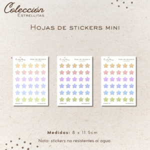Hojas de stickers mini- Estrellitas