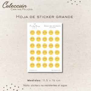 Hoja de stickers - Caritas felices