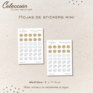 Hojas de stickers mini- Clima-Weather