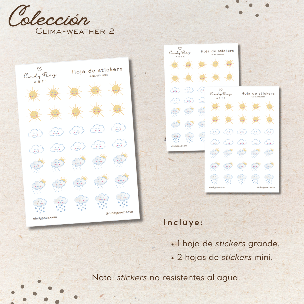 Colección de stickers - Clima-Weather 2