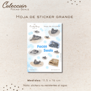 Hoja de stickers – Focas-Seals