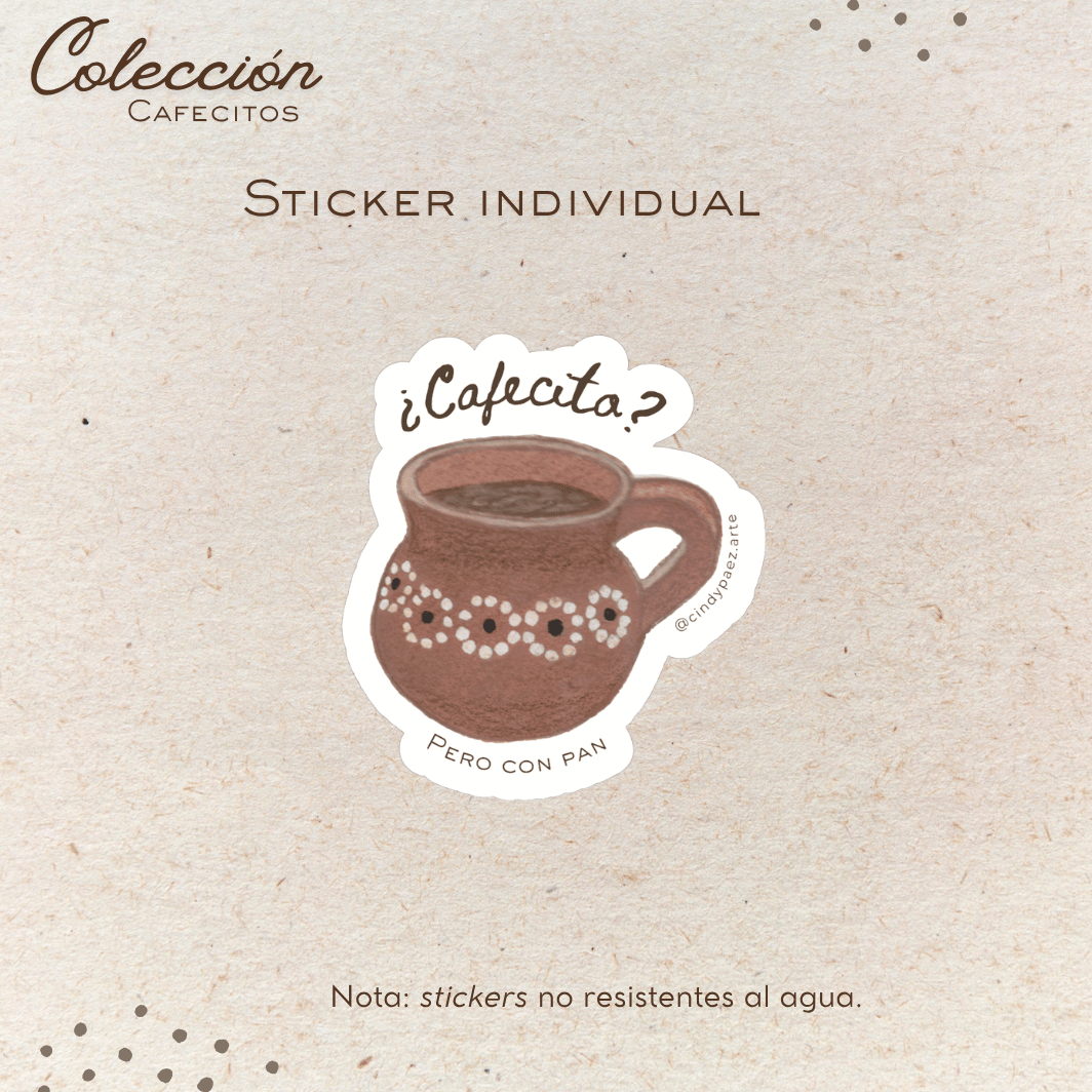 Sticker individual - Cafecito