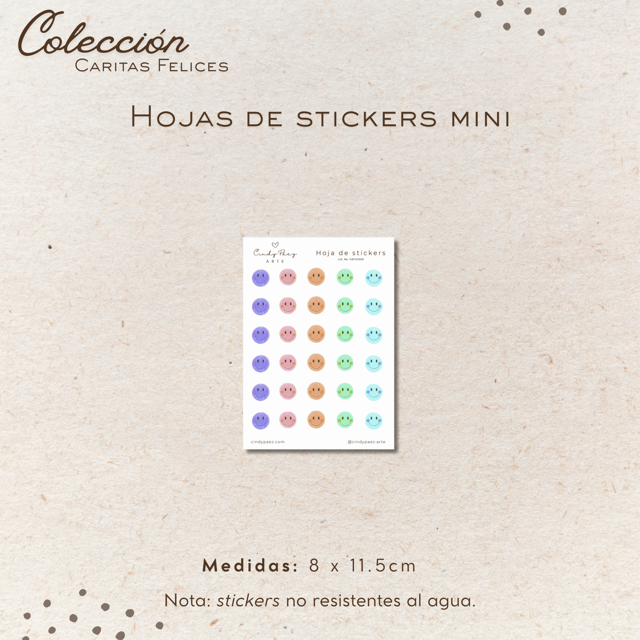 Hoja de stickers mini - Caritas felices 1