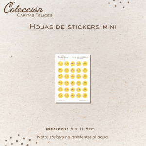 Hoja de stickers mini - Caritas felices 2