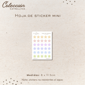 Hoja de stickers mini - Estrellitas 1