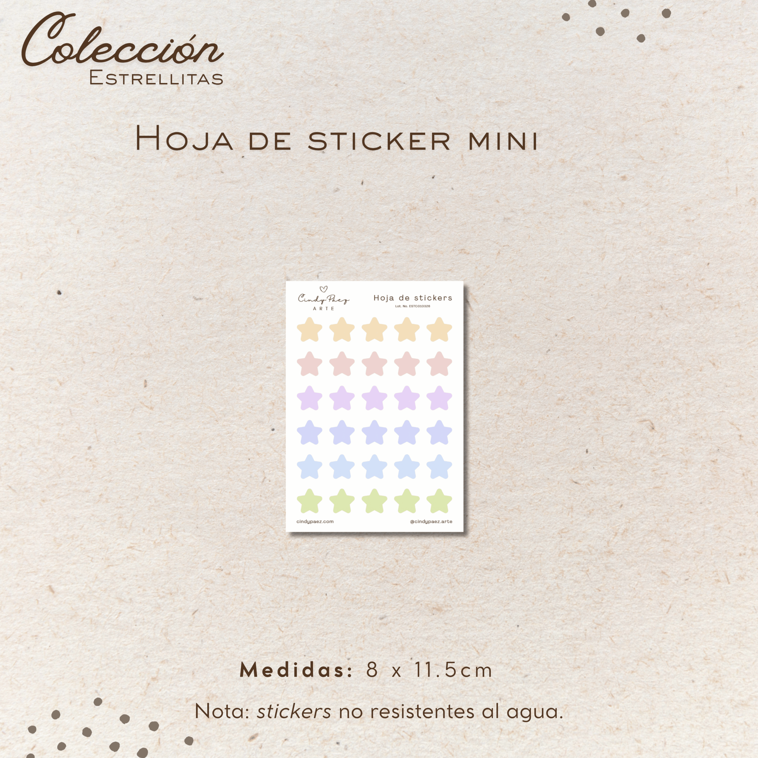 Hoja de stickers mini - Estrellitas 1