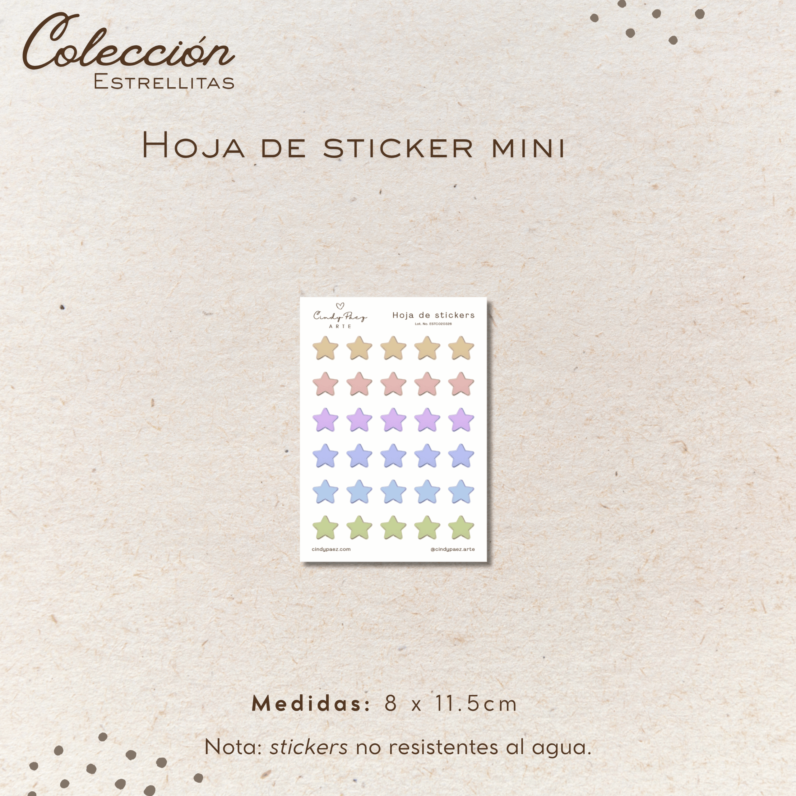 Hoja de sticker mini - Estrellitas 2