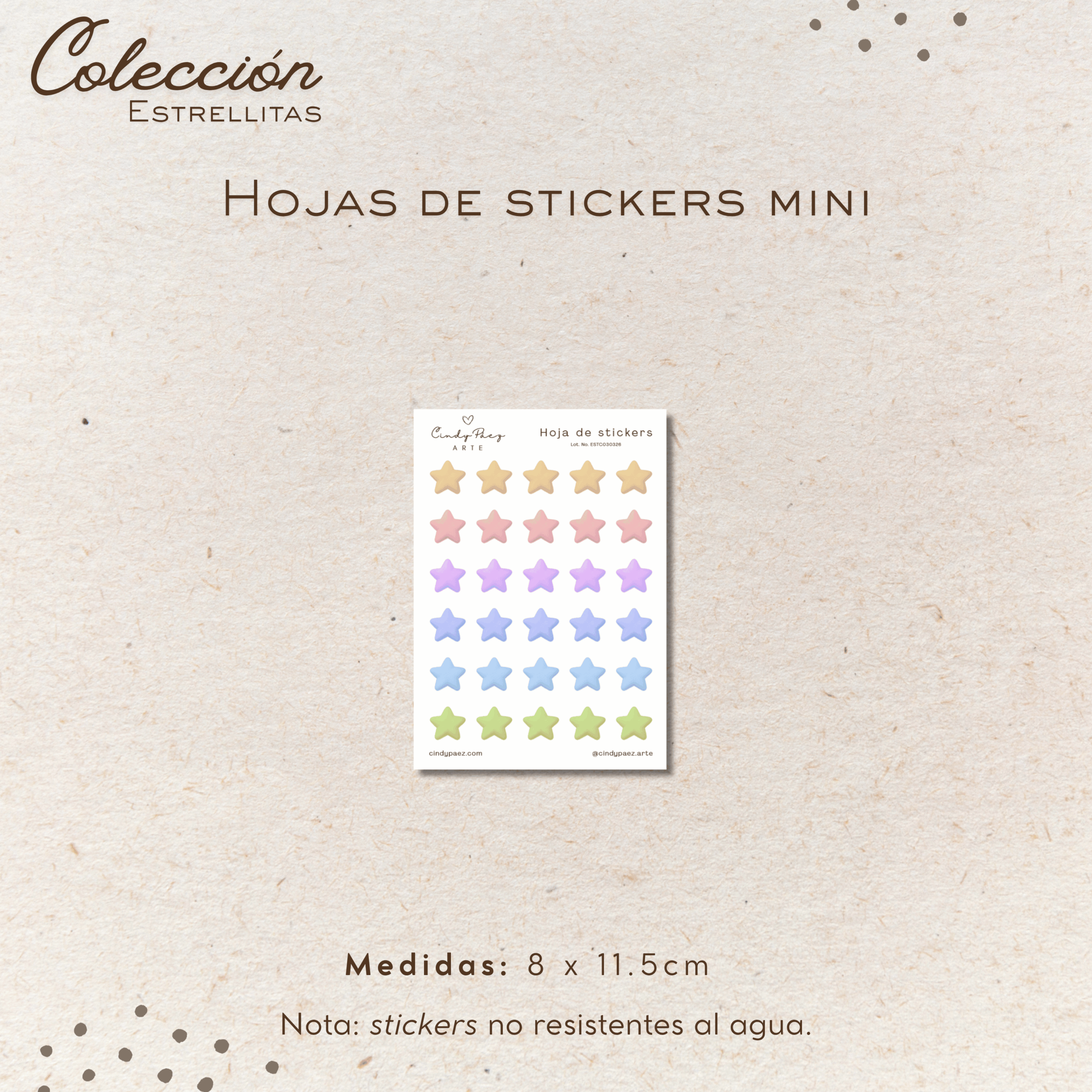 Hoja de stickers mini - Estrellitas 3