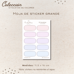 Etiquetas de colores 1