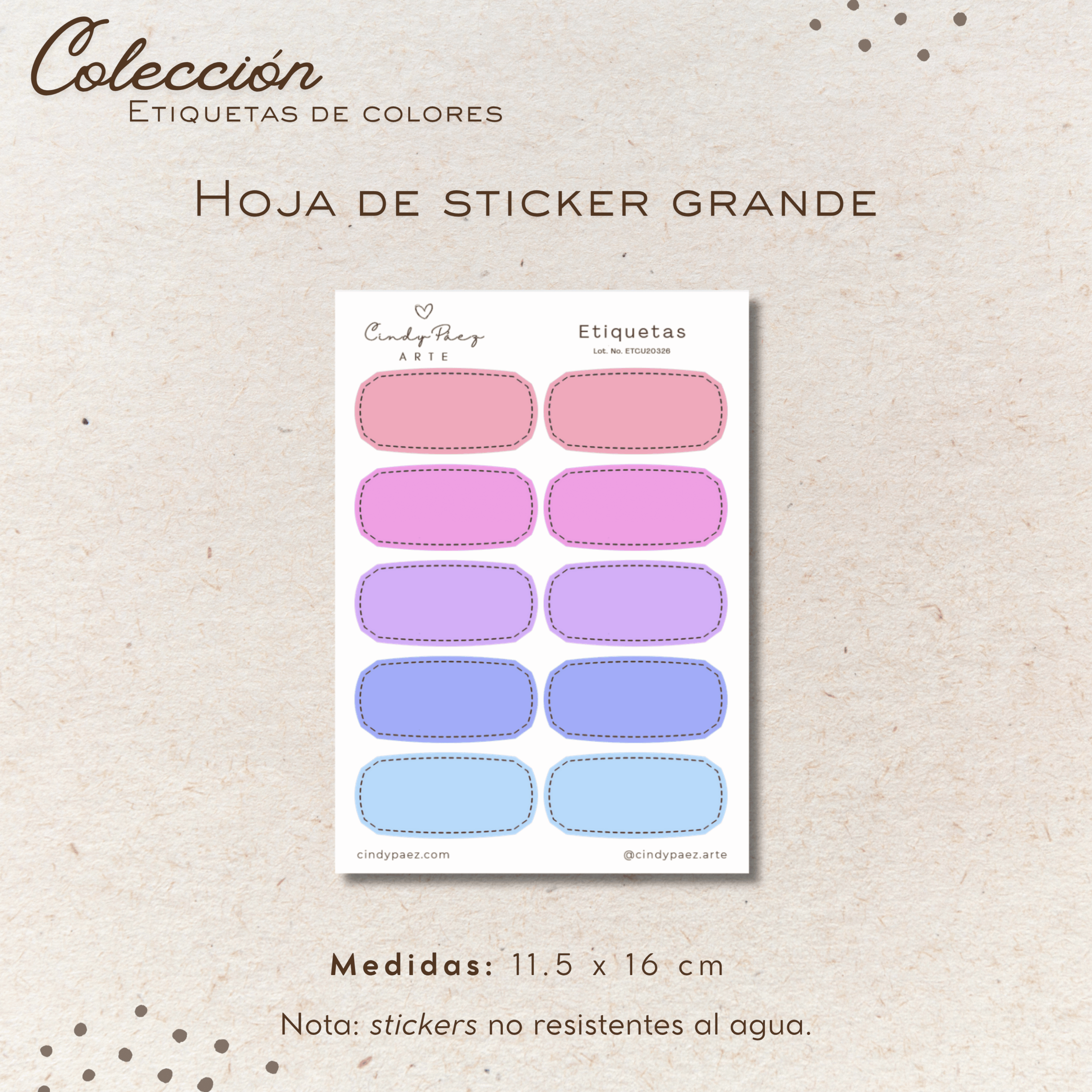 Etiquetas de colores 2